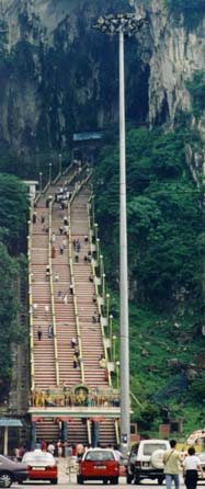 The 272 stairs up to the caves